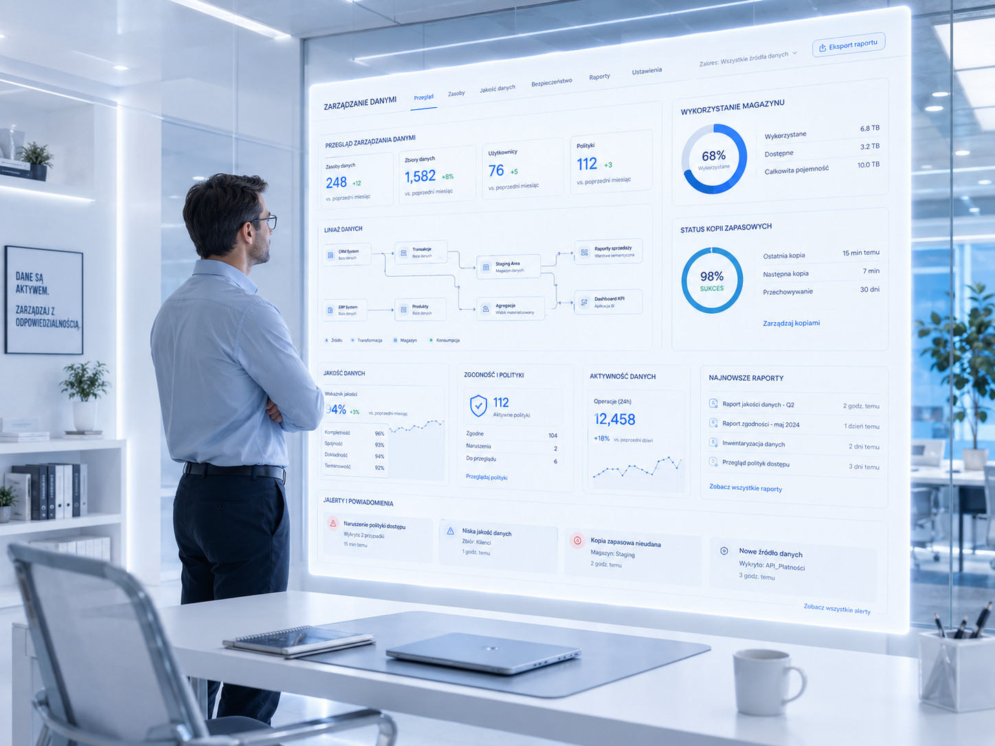 Dane, raporty i dashboardy w uporządkowanym systemie
